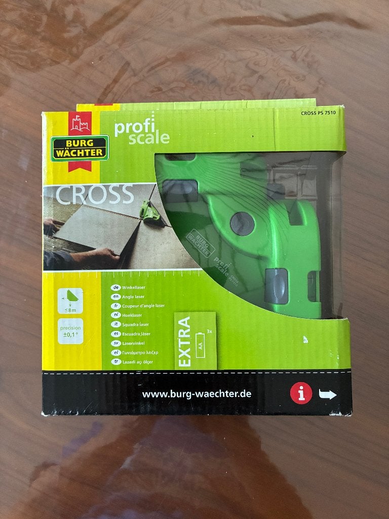 Burgwächter Cross PS7510 HOEKLASER voor tegels e.d., Ophalen of Verzenden, Nieuw