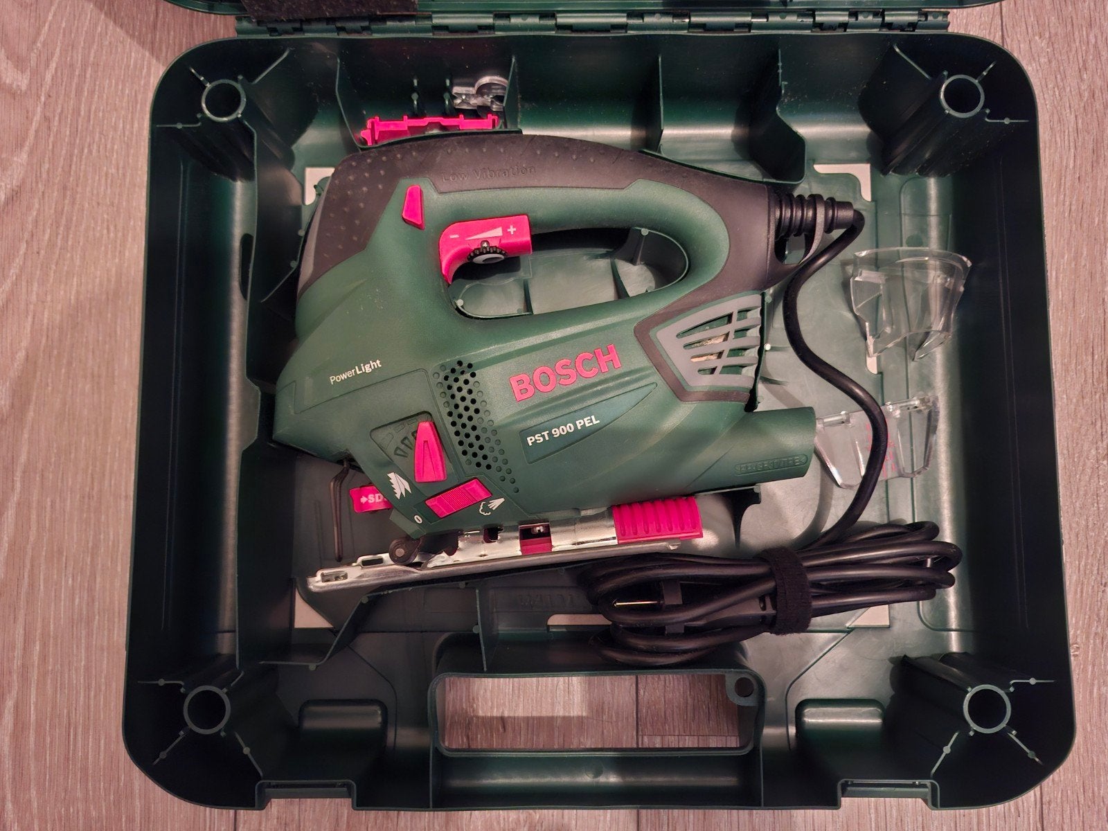 Bosch PST 900 PEL decoupeerzaag 620w, Ophalen of Verzenden, Zo goed als nieuw, Bosch groen, Minder dan 600 watt