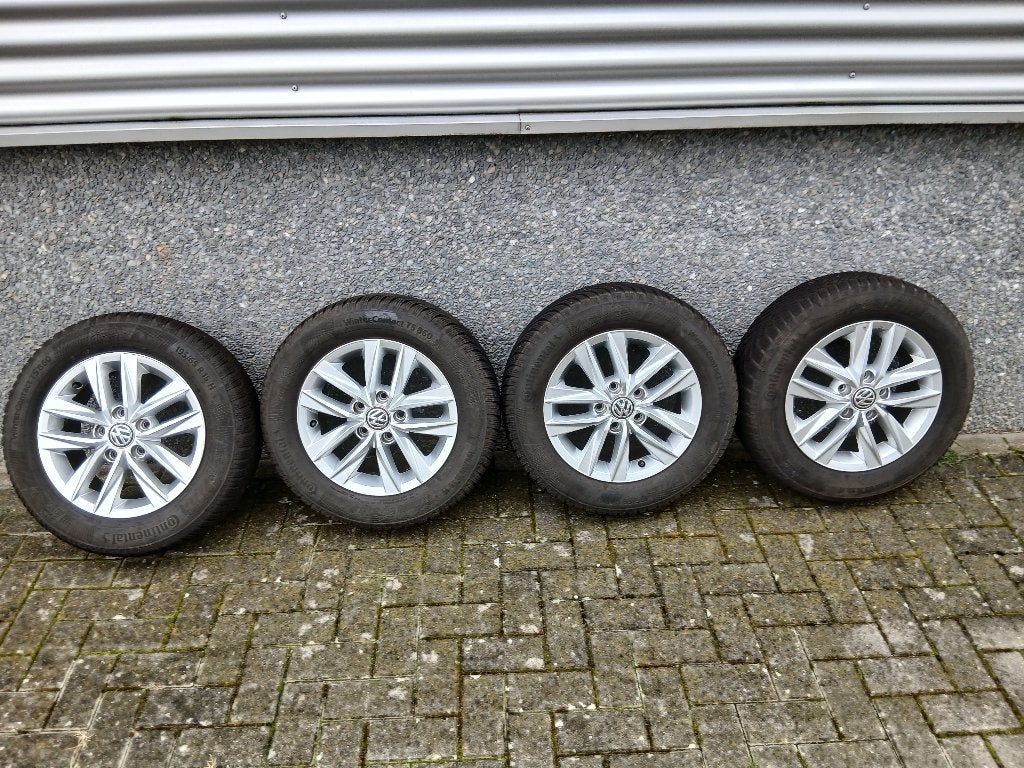 winterbanden op aluminium velgen, Auto-onderdelen, Ophalen, Gebruikt, 15 inch, Banden en Velgen