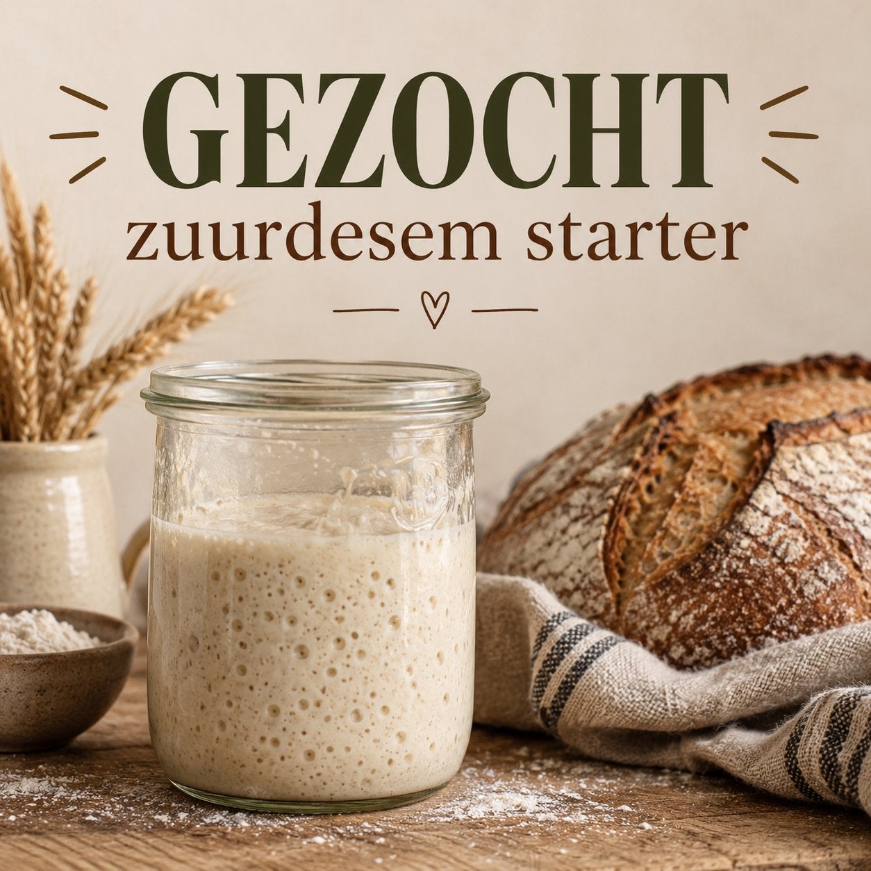 Gezocht; zuurdesem starter, Diversen, Ophalen