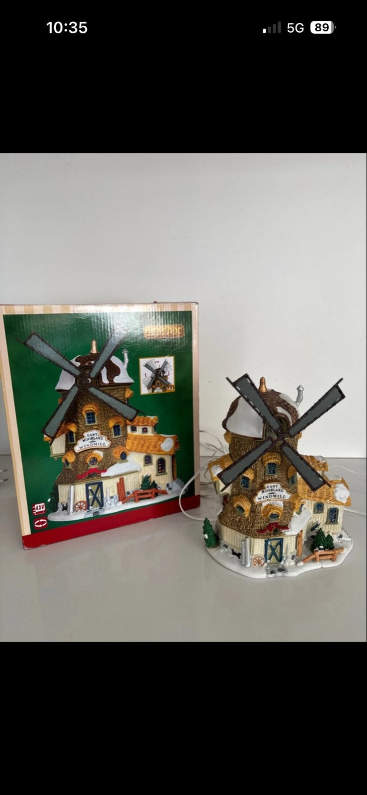 Lemax molen met 3 punts adapter, Diversen, Ophalen of Verzenden, Gebruikt