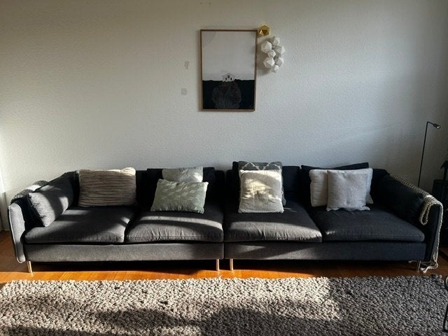 Grijze bank, Ophalen, Gebruikt, 300 cm of meer, 75 tot 100 cm