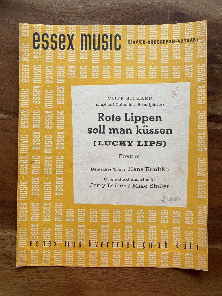 Rote lippen soll man küssen - Lucky lips Cliff Richard, Zang, Gebruikt, Ophalen of Verzenden, Artiest of Componist