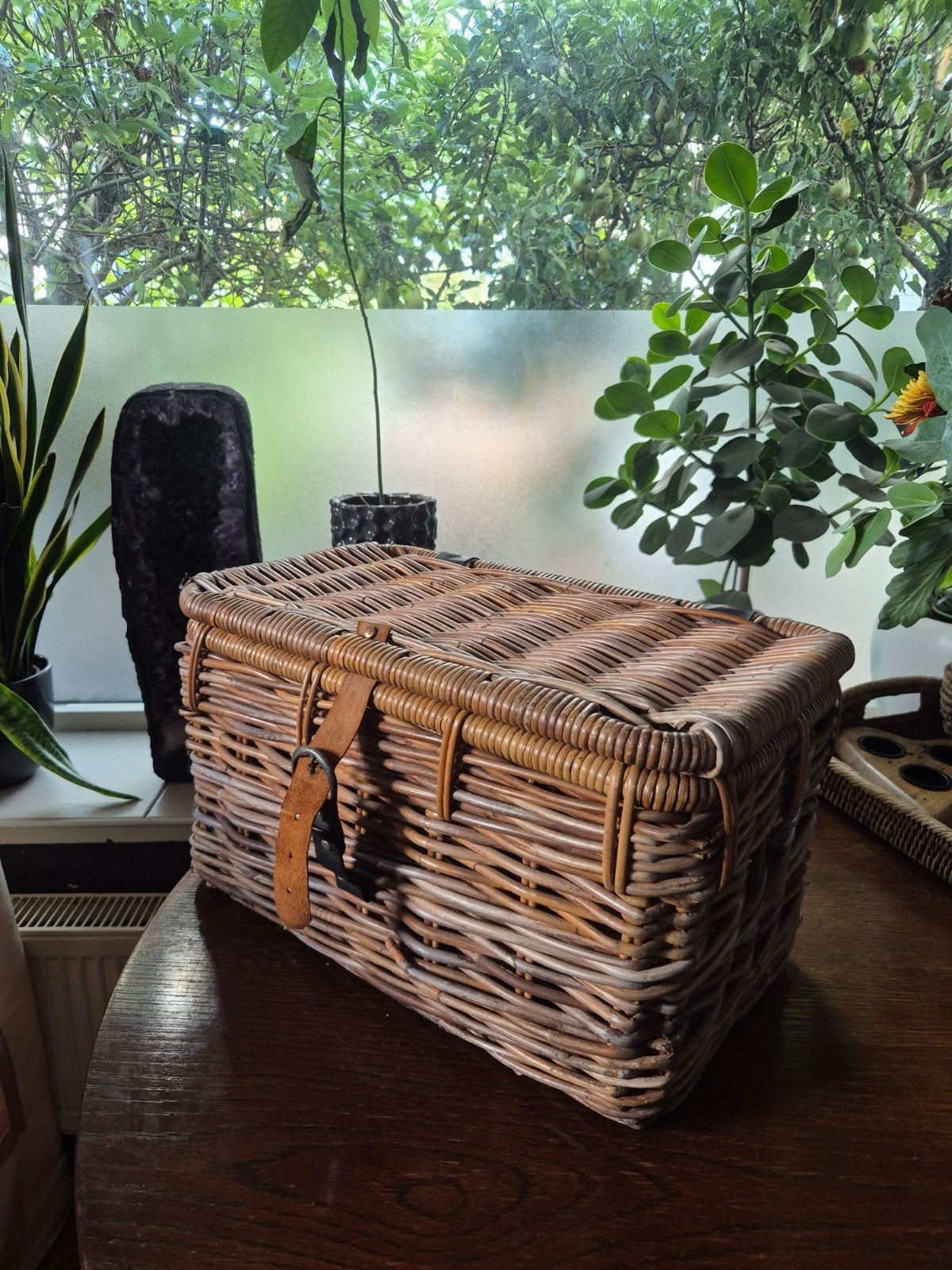 Rotan Rieten Bamboe Speelgoedmand Opbergmand Kist, Overige materialen, Minder dan 50 cm, Gebruikt, Minder dan 50 cm