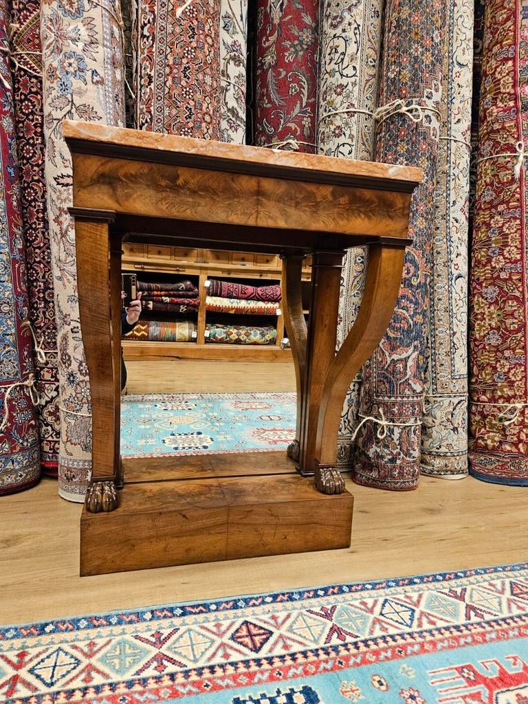 Antieke mahonie biedermeier trumeau uit ca 1840 in goede sta, Antiek en Kunst, Antiek | Meubels | Tafels, Ophalen