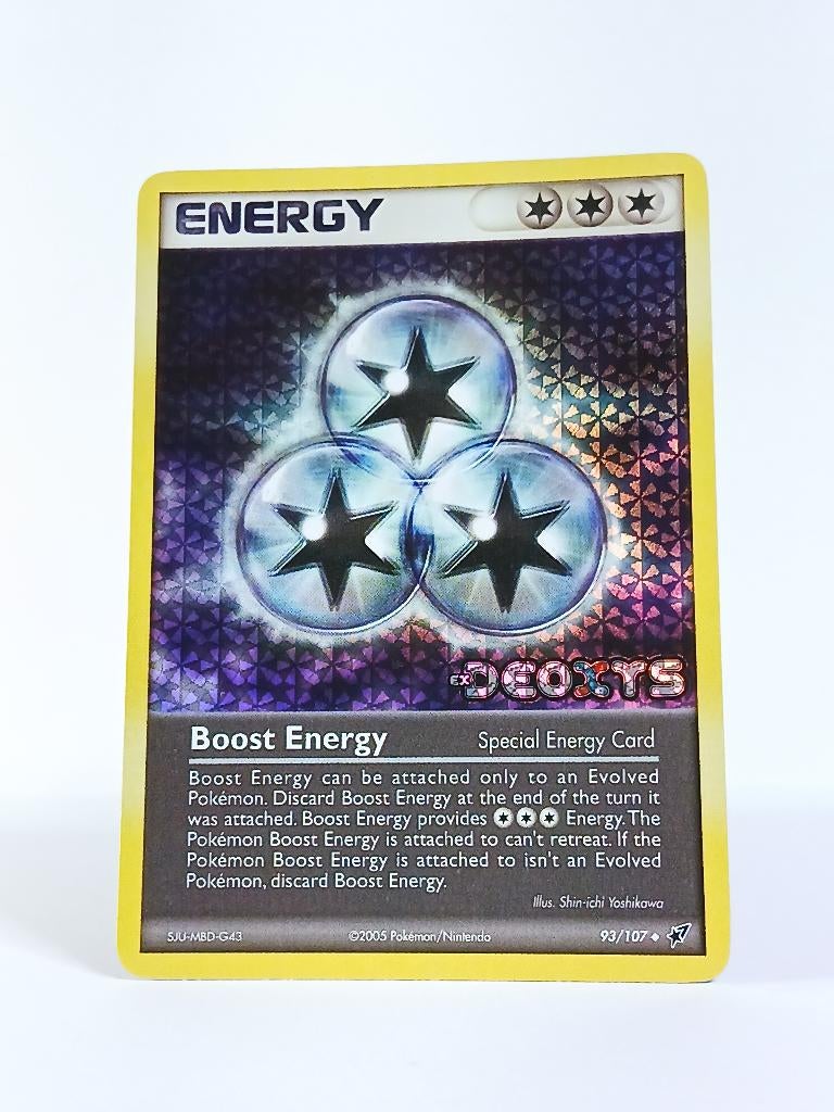 Pokémon - EX Deoxys - Boost Energy - 93/107 - Stamped, Verzenden, Zo goed als nieuw, Losse kaart, Foil