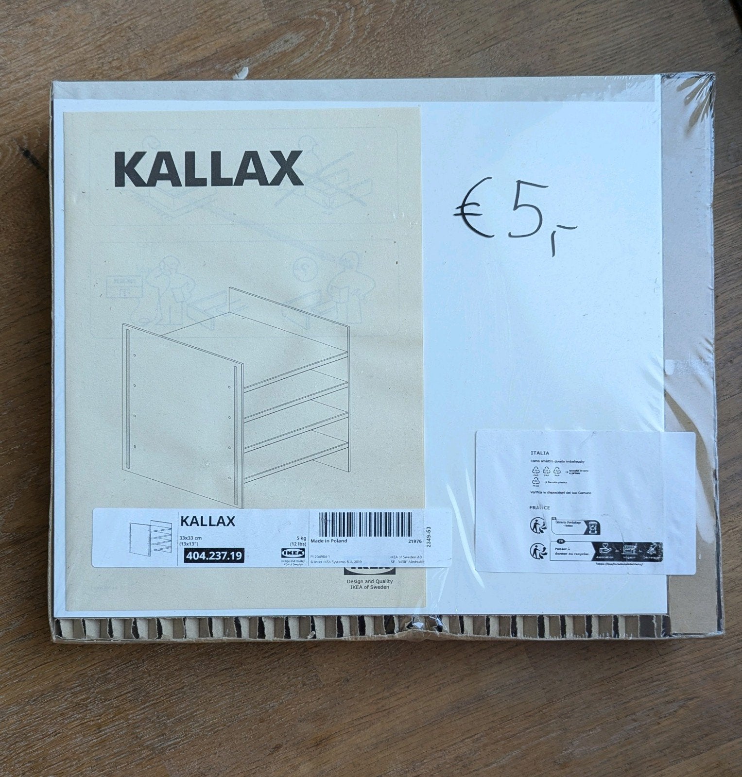 Ikea KALLAX Inzetstuk Wit - Nieuw in Doos, Ophalen, Nieuw