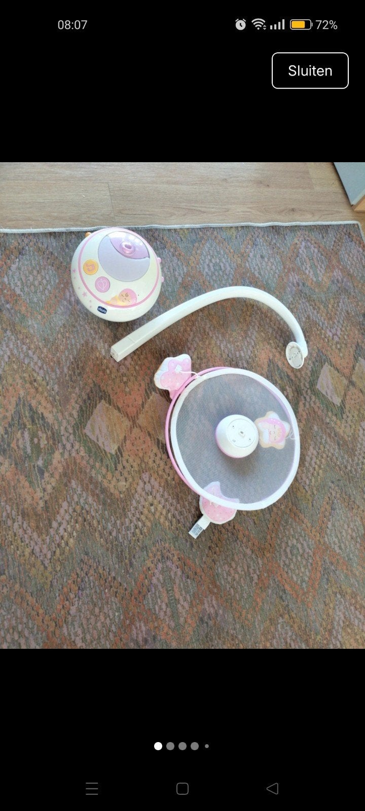 Chicco First Dreams Magic Stars projector/mobiel, Ophalen of Verzenden, Gebruikt