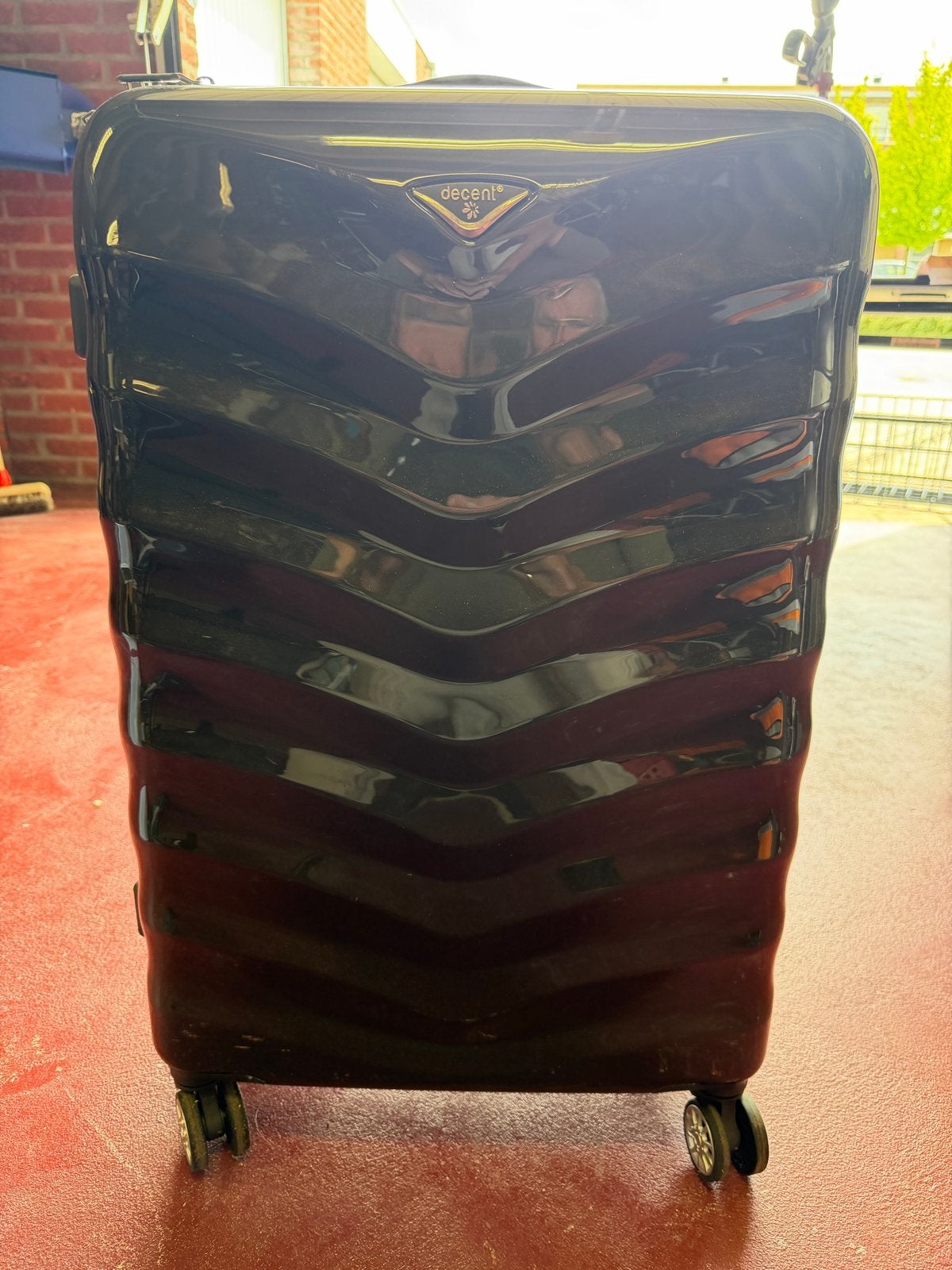 Zwarte Decent Reiskoffer met Wieltjes, Ophalen, 40 tot 60 cm, Gebruikt, 20 tot 30 cm
