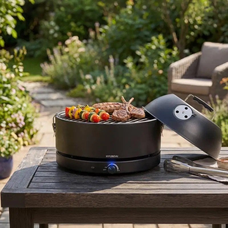 Hyundai Draagbare Houtskool BBQ met Ventilator, Ophalen of Verzenden, Nieuw, Hyundai
