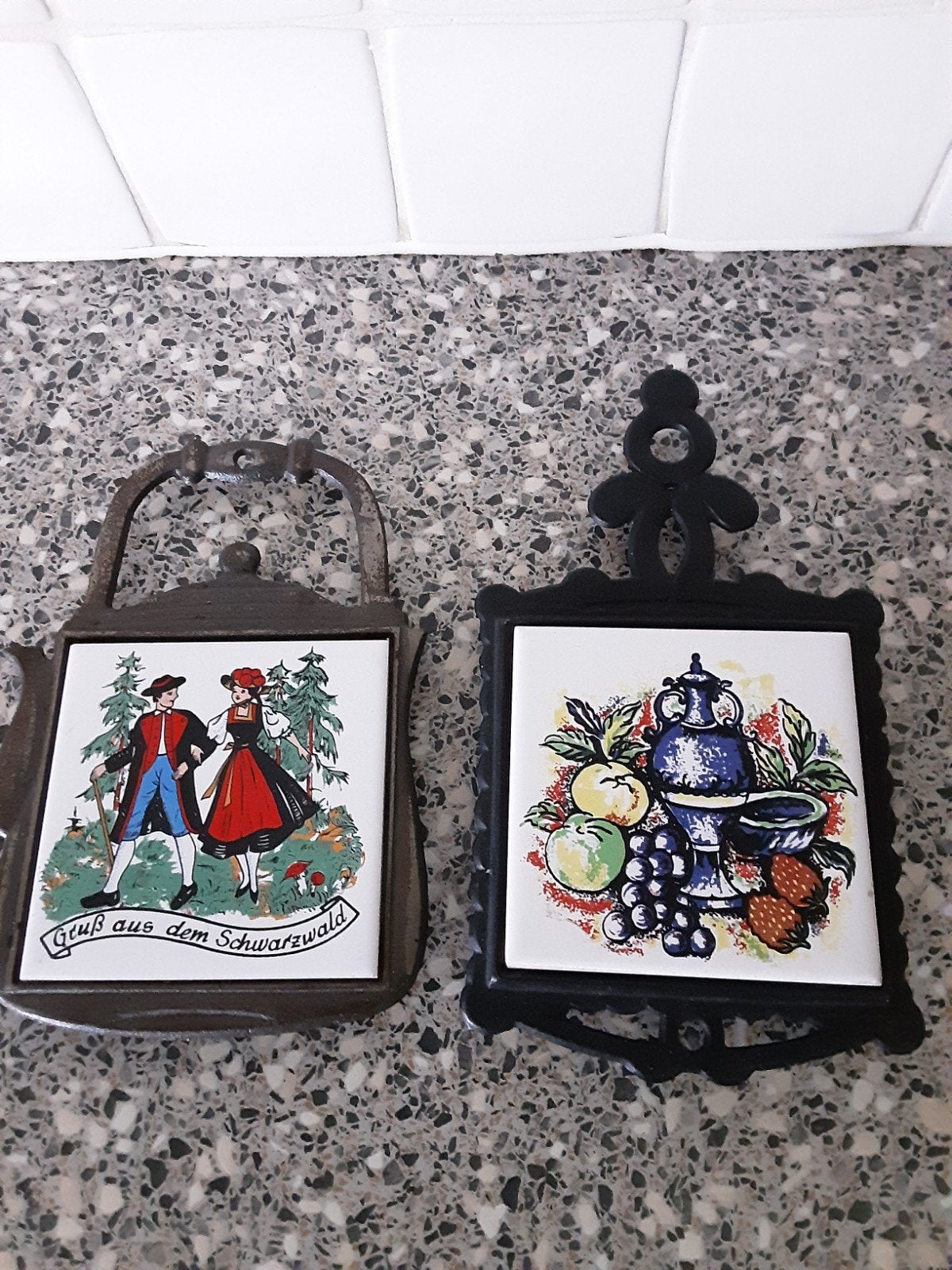 2 pannen onderzetters.  Retro., Ophalen of Verzenden, Zo goed als nieuw