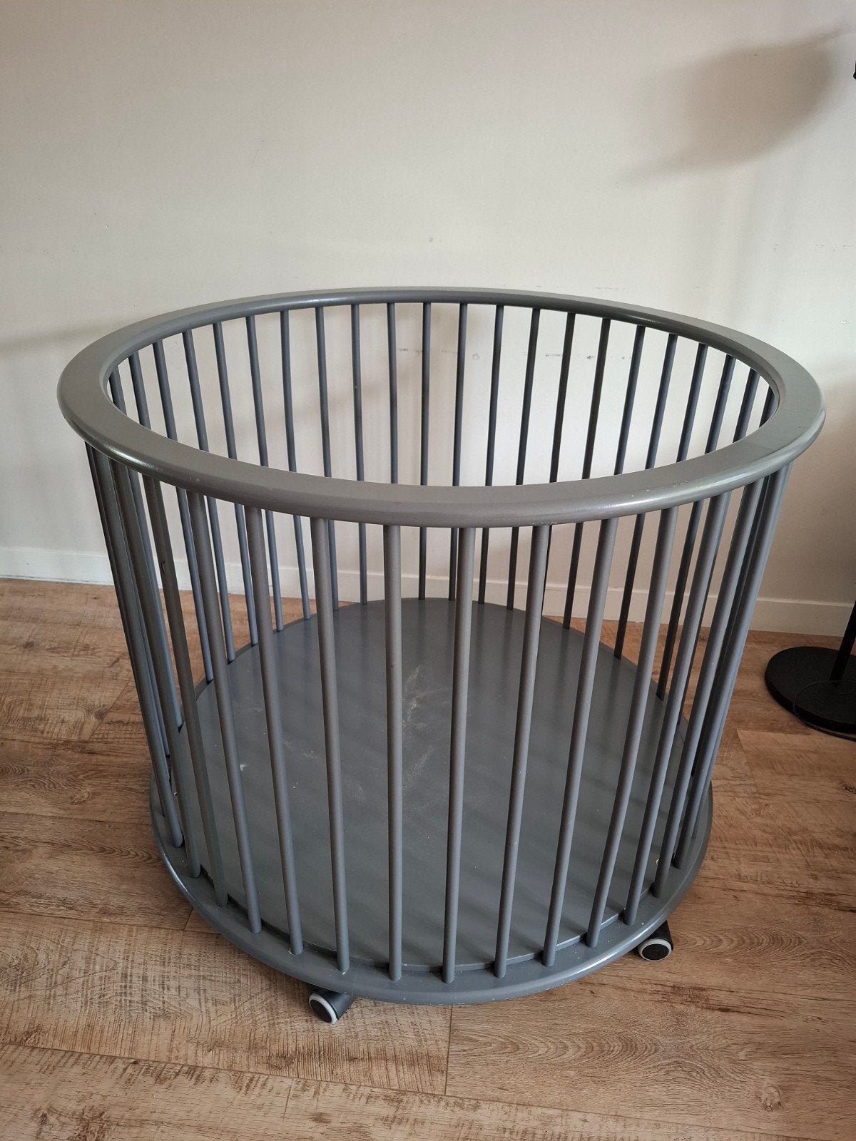 Bopita box rond, grijs inclusief boxkleed jollein nougat., Ophalen, Gebruikt