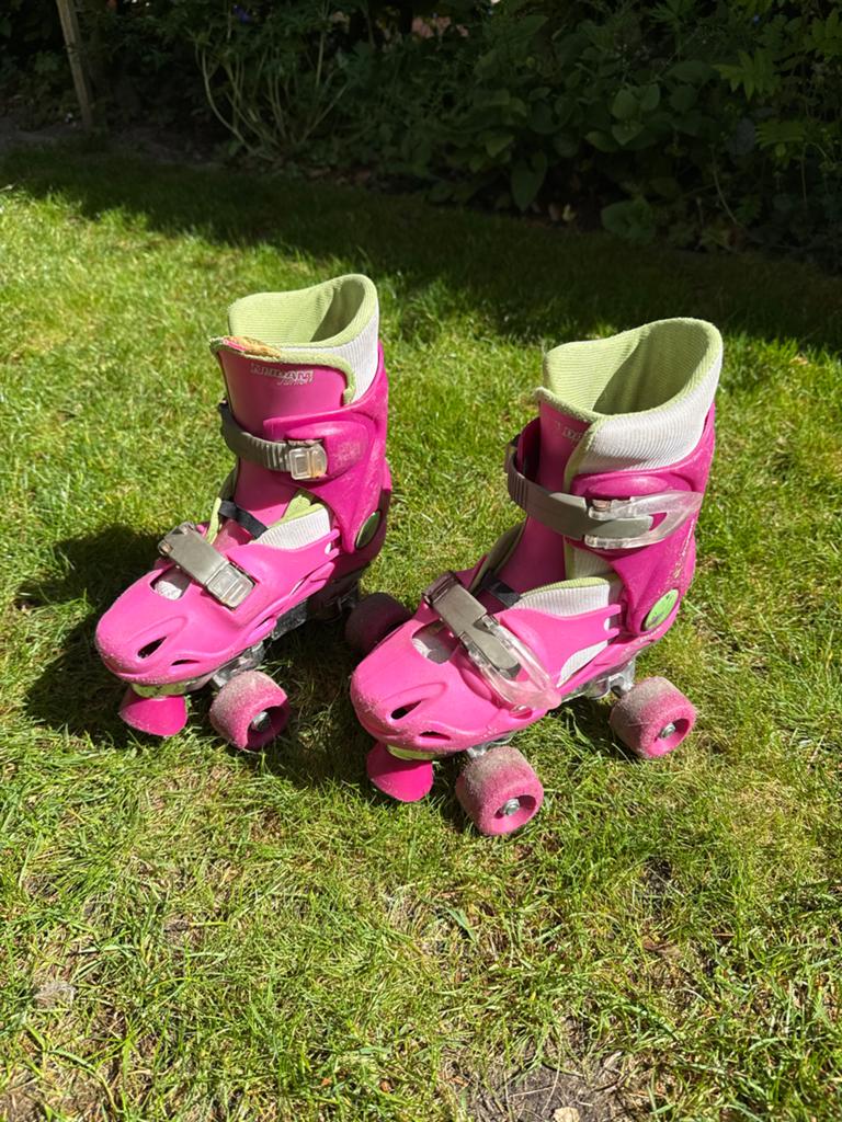Roze verstelbare rolschaatsen voor kinderen, Ophalen, Verstelbaar, Gebruikt, Kinderen