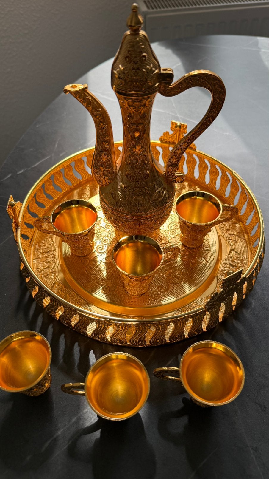 Turkse Koffie & Theeset – Goud, Ophalen