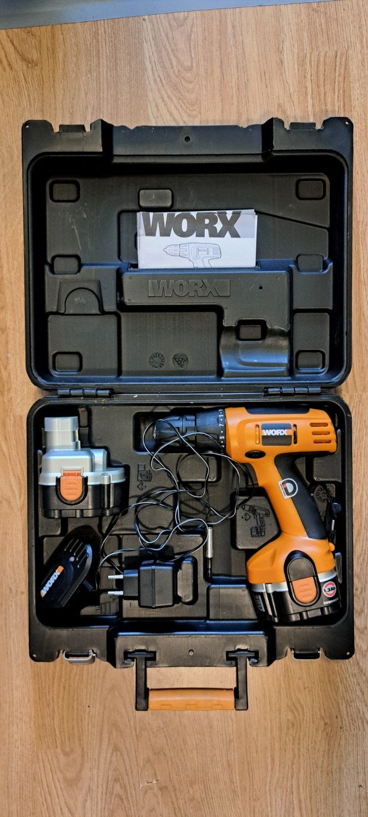 Worx oplaadbare boor, Ophalen