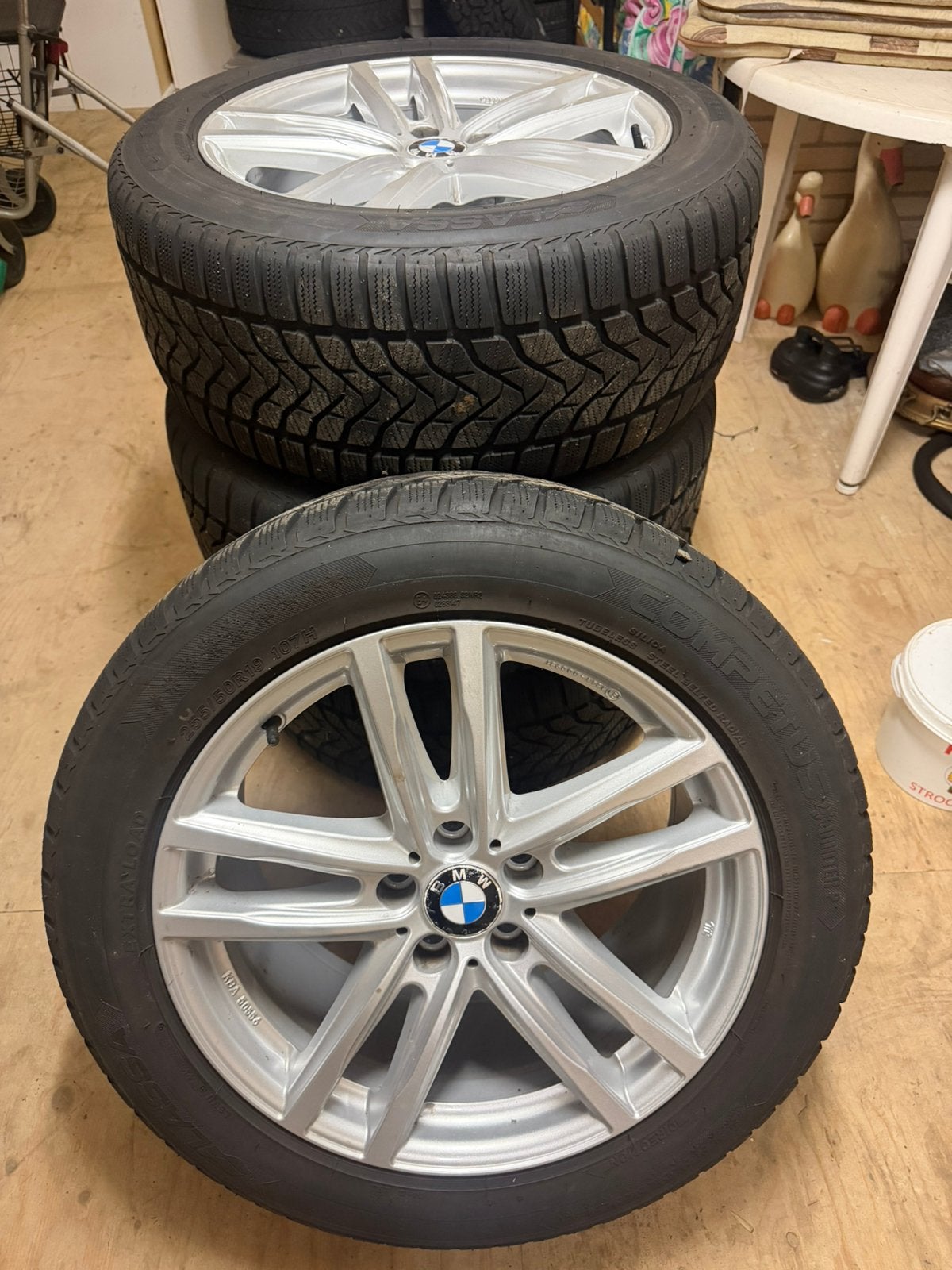 BMW X5 E70 X6 E71 winter banden wielen velgen 19 inch 5x120, Gebruikt, 255 mm, Winterbanden, BMW