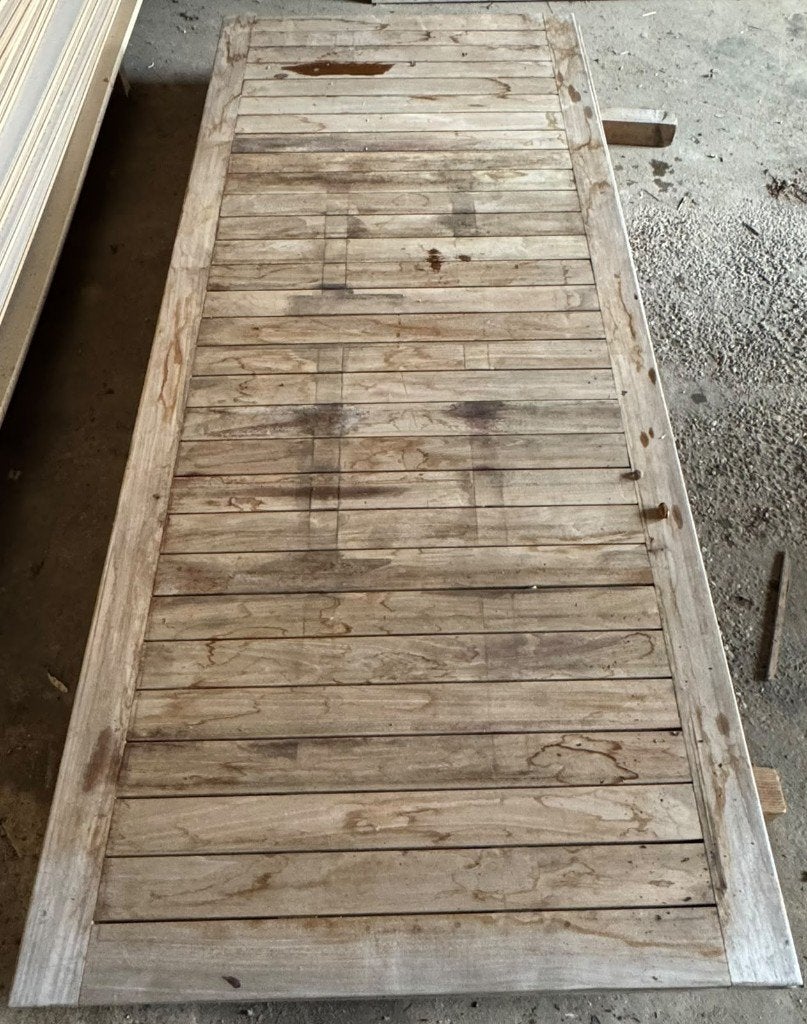 Teak tafelbladen 2.40m x 1m x 2.5 cm dik, Ophalen, Nieuw, 180 tot 250 cm, Overige typen