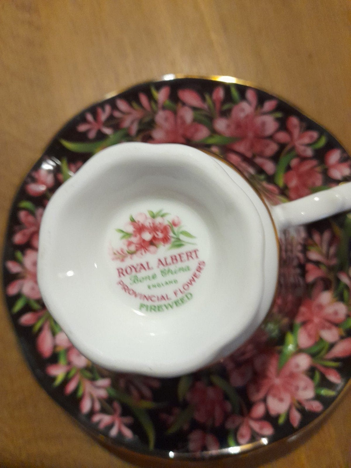 Royal Albert Provincial Flowers Fireweed Kop en Schotel, Antiek en Kunst, Antiek | Servies los, Ophalen