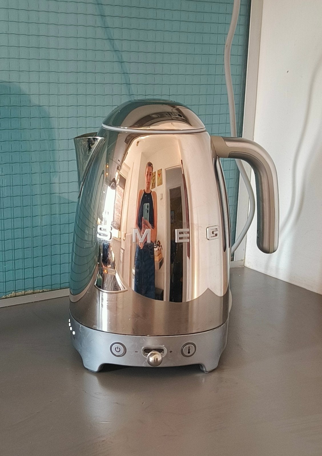 SMEG Waterkoker Steel - variabele temperatuur, 1 tot 2 liter, Ophalen of Verzenden, Zo goed als nieuw, Rvs