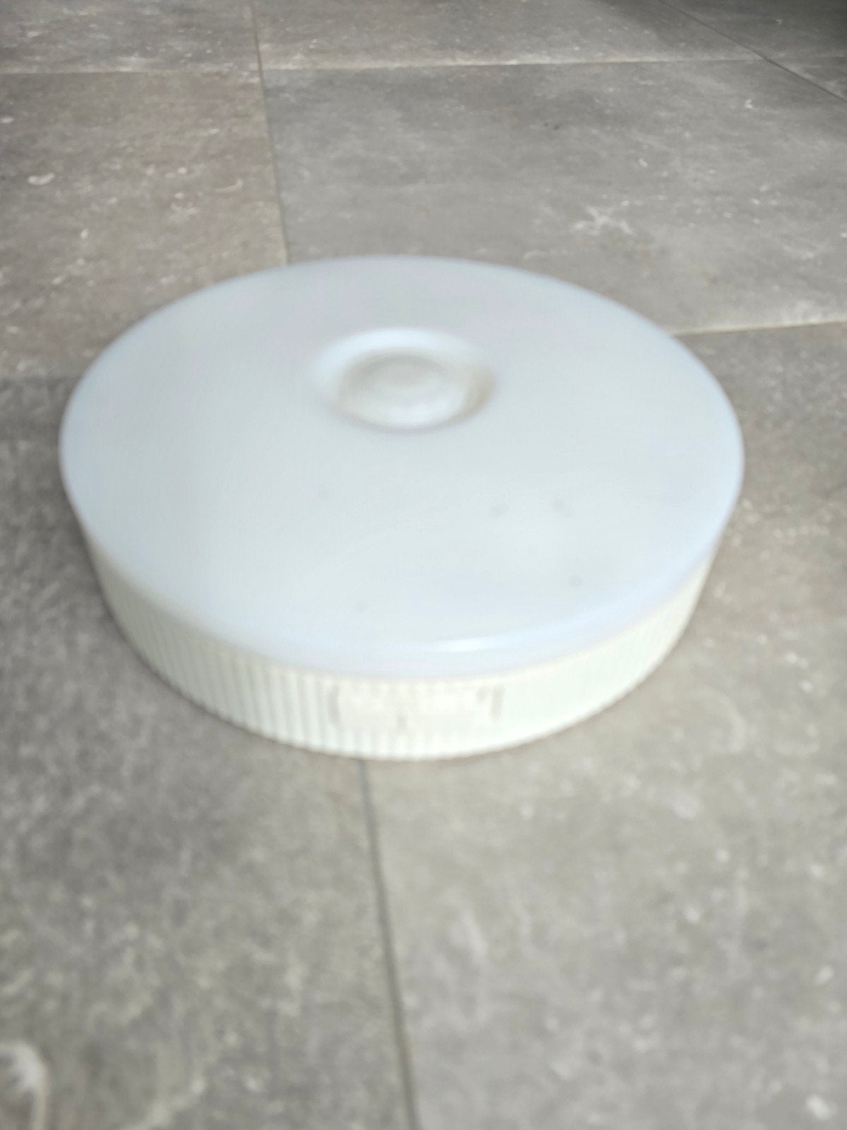 Witte sensorlamp plafondlamp/buitenlamp- 25 cm diameter, Ophalen of Verzenden, Wit, Gebruikt, Plafondlamp