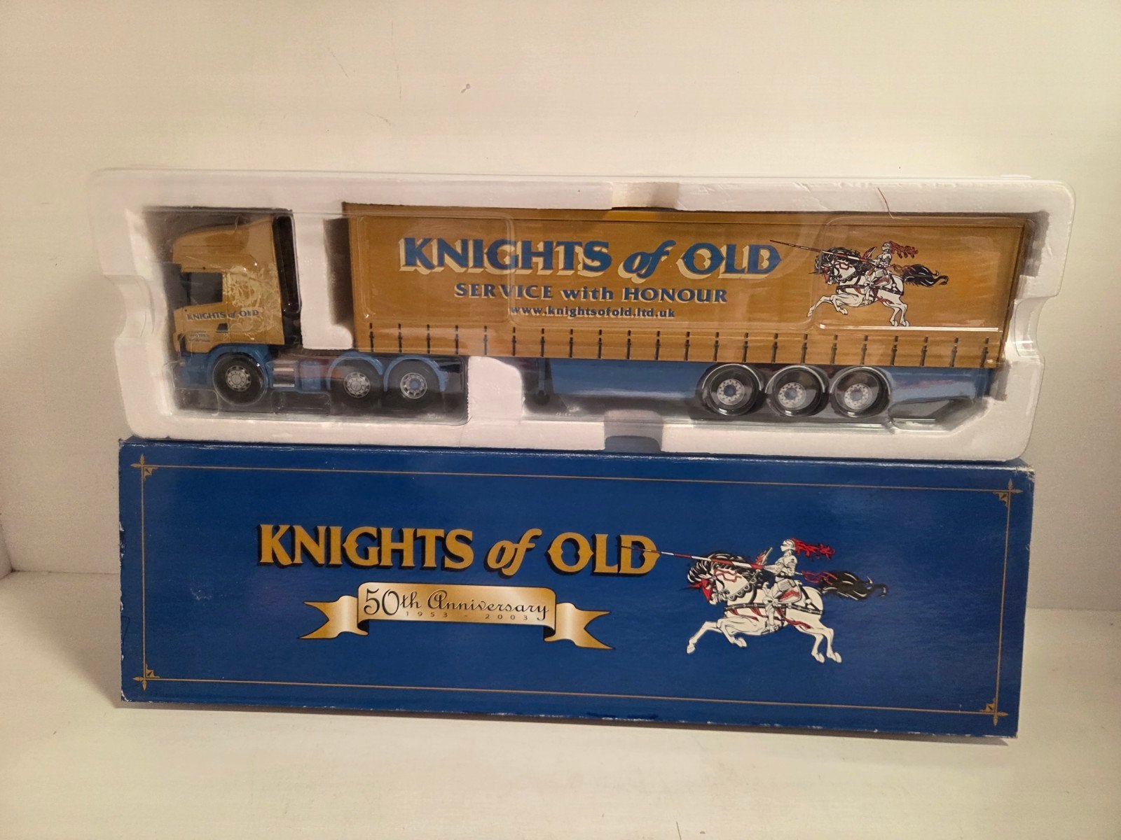 Corgi Scania Topline zeiloplegger Knights of Old 50th years, Corgi, ., Ophalen of Verzenden, Zo goed als nieuw