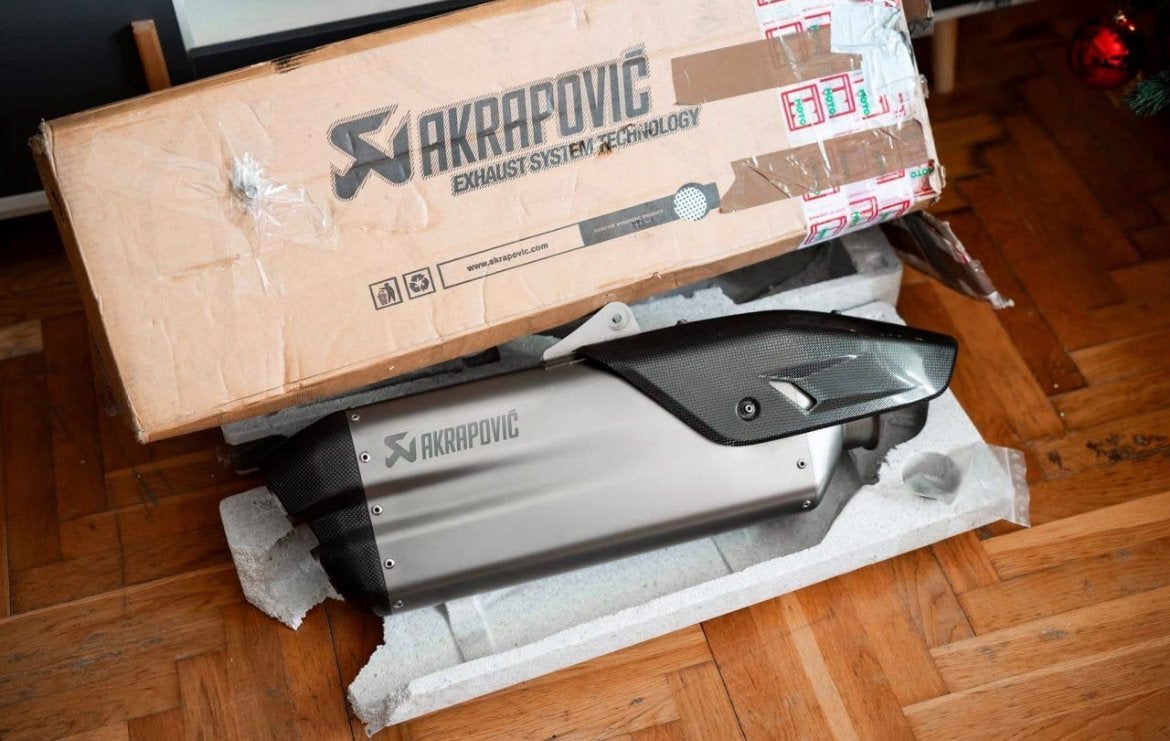 Akrapovic KTM 1290 Adventure slip on uitlaat, Motoren, Ophalen of Verzenden, Zo goed als nieuw