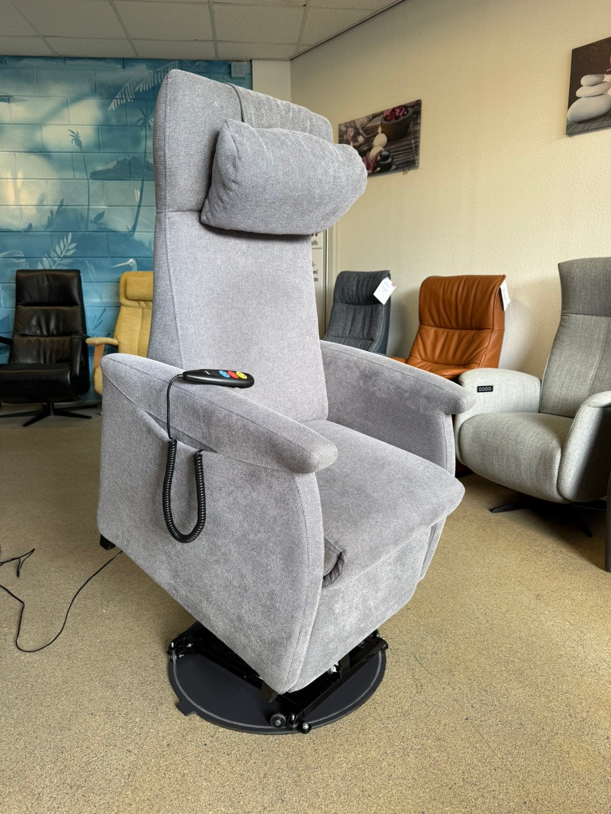 Luxe Fitform Elevo sta op stoel relax fauteuil draaibaar, Ophalen of Verzenden, Zo goed als nieuw, Gratis bezorging regio Utrecht
