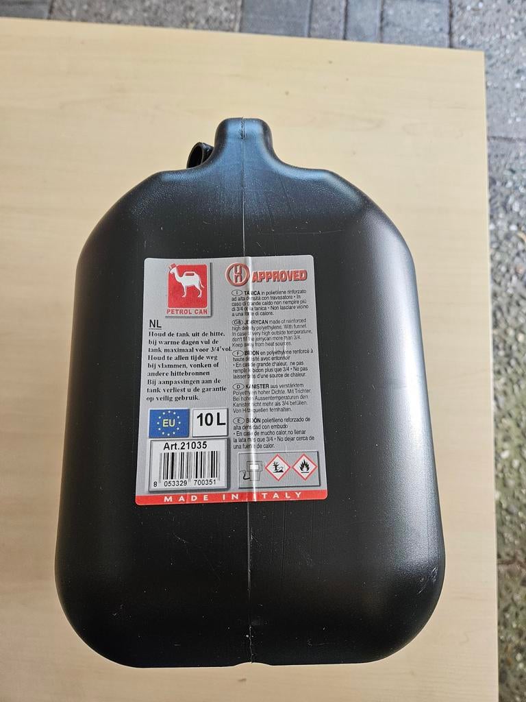 Benzine jerrycan 10L - Camel H Approved, Auto diversen, Auto-accessoires, Gebruikt, Ophalen of Verzenden