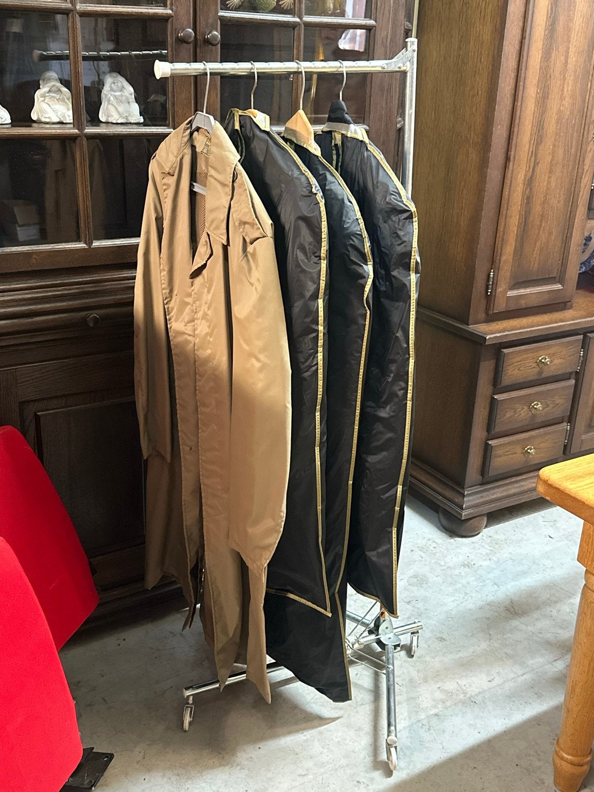 Verrijdbaar Vintage Kledingrek - Inklapbaar en Handig, Ophalen of Verzenden, Met wielen, Gebruikt