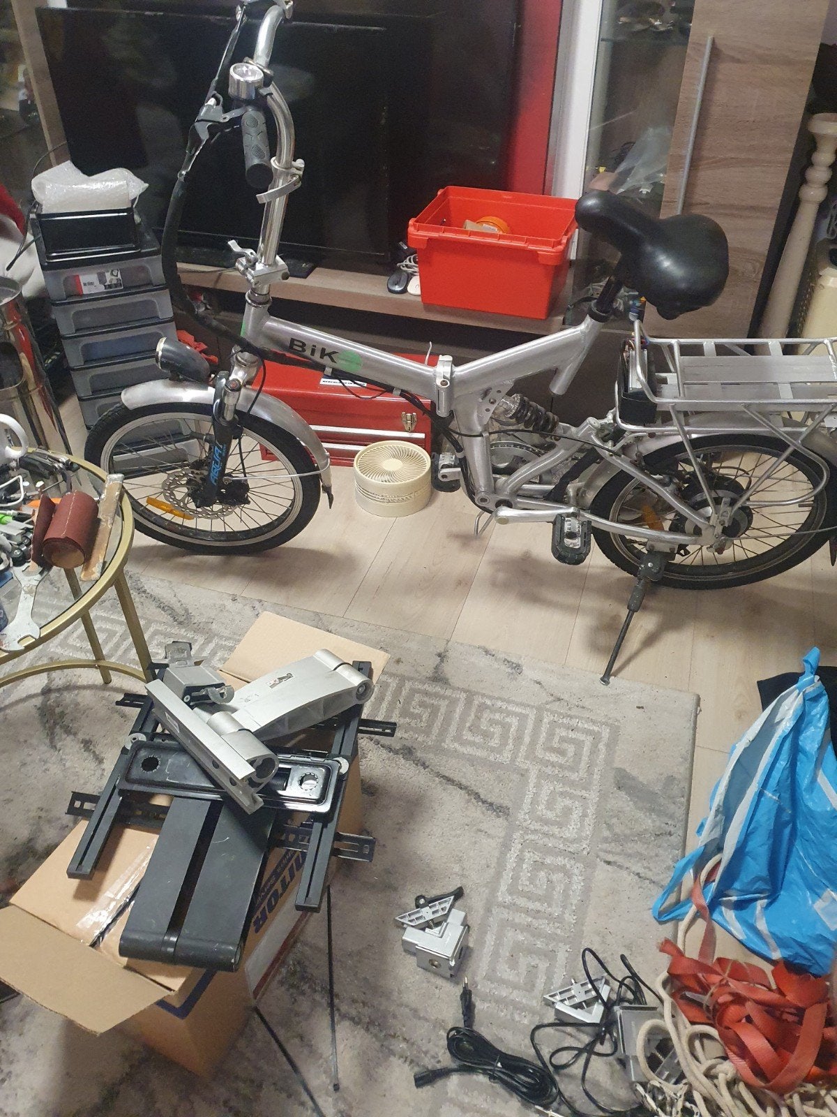 BIK Opvouwbare Elektrische Fiets - Zilver, Overige merken, Gebruikt, Ophalen of Verzenden, 47 tot 51 cm