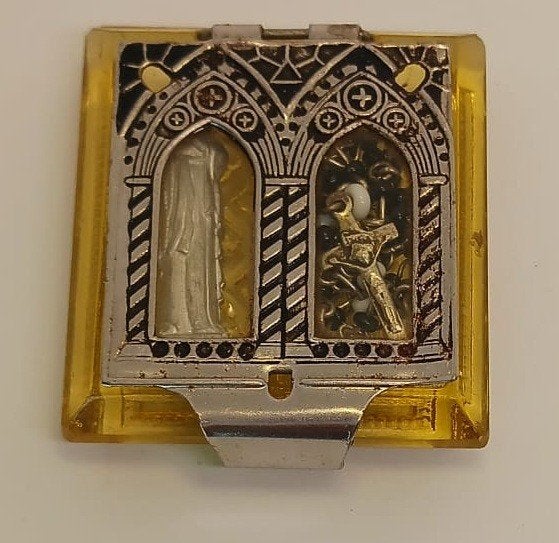 Antieke religieuze Franse dubbele zakschrijn, Ophalen of Verzenden