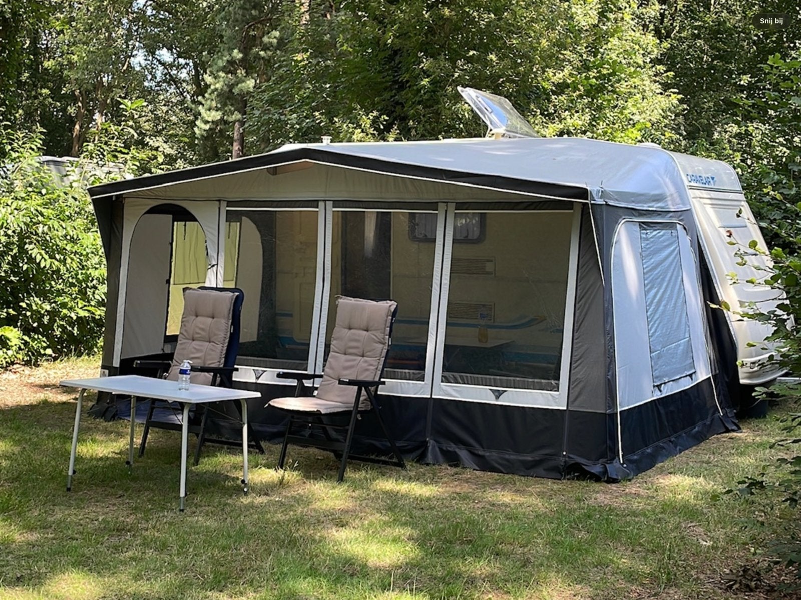 Caravelair Brasilia Luxe 430 met voortent, Vast bed, Treinzit, 750 - 1000 kg, Particulier