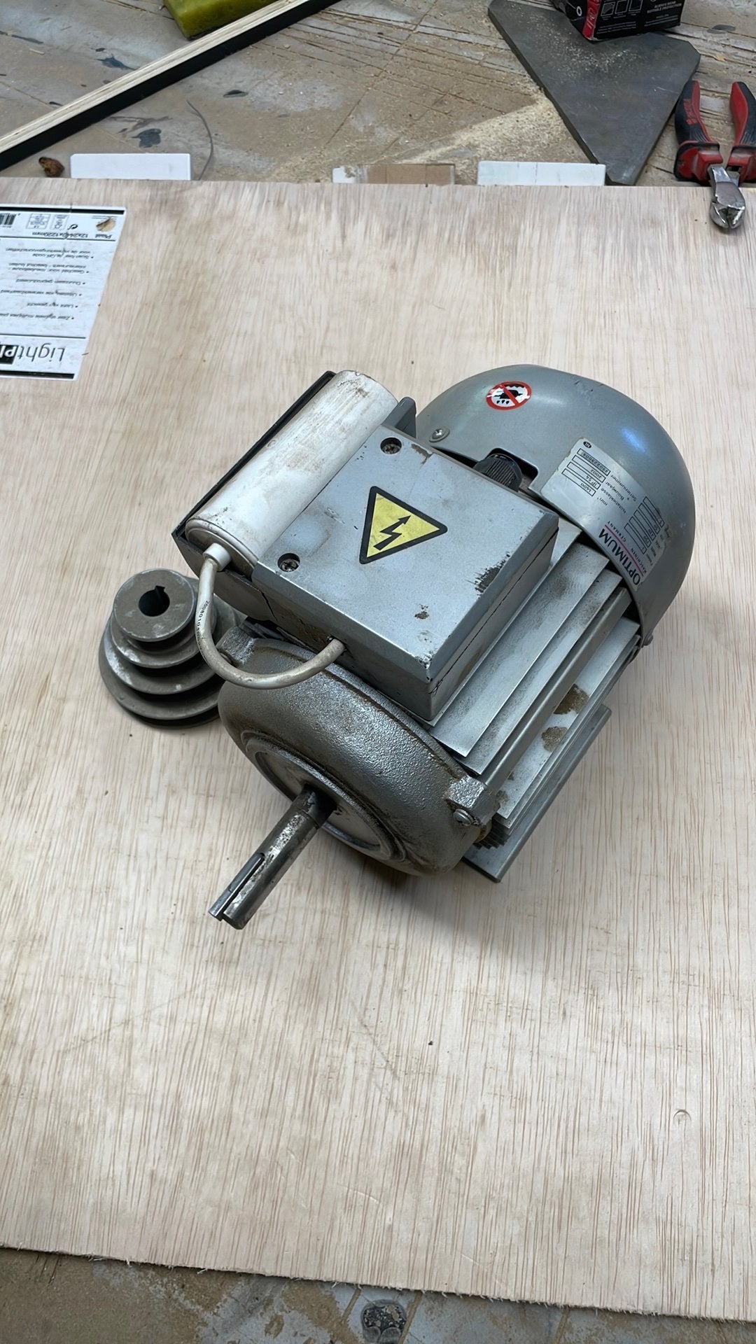 Elektromotor 1 fase 750w 1400 toeren, Doe-het-zelf en Verbouw, Ophalen, Gebruikt, Elektromotor, Minder dan 1400 rpm