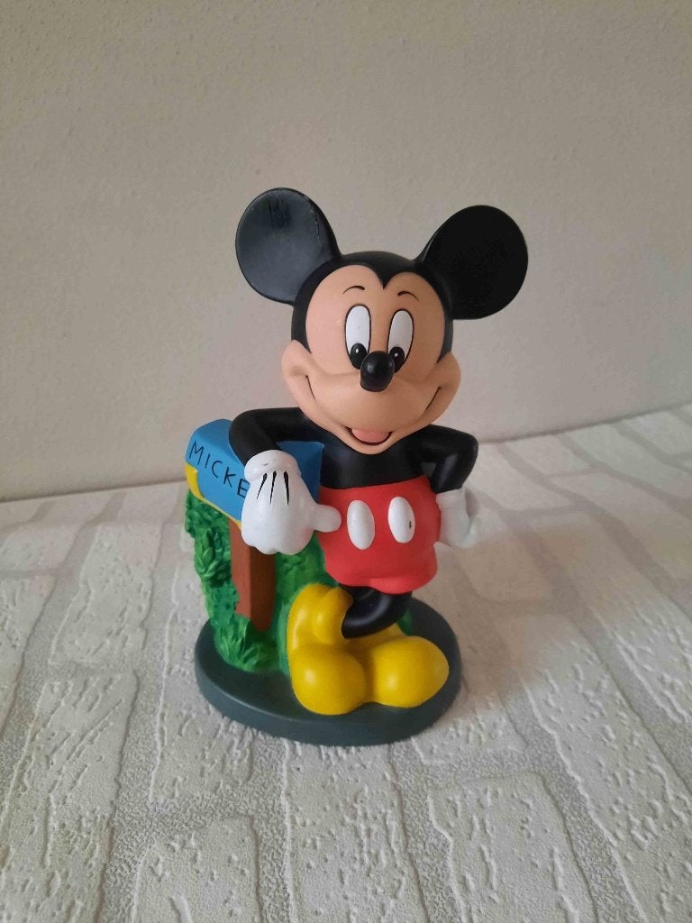 Disney Mickey Mouse spaarpot incl dop 20,5x15x10cm, Ophalen of Verzenden, Mickey Mouse, Gebruikt, Beeldje of Figuurtje