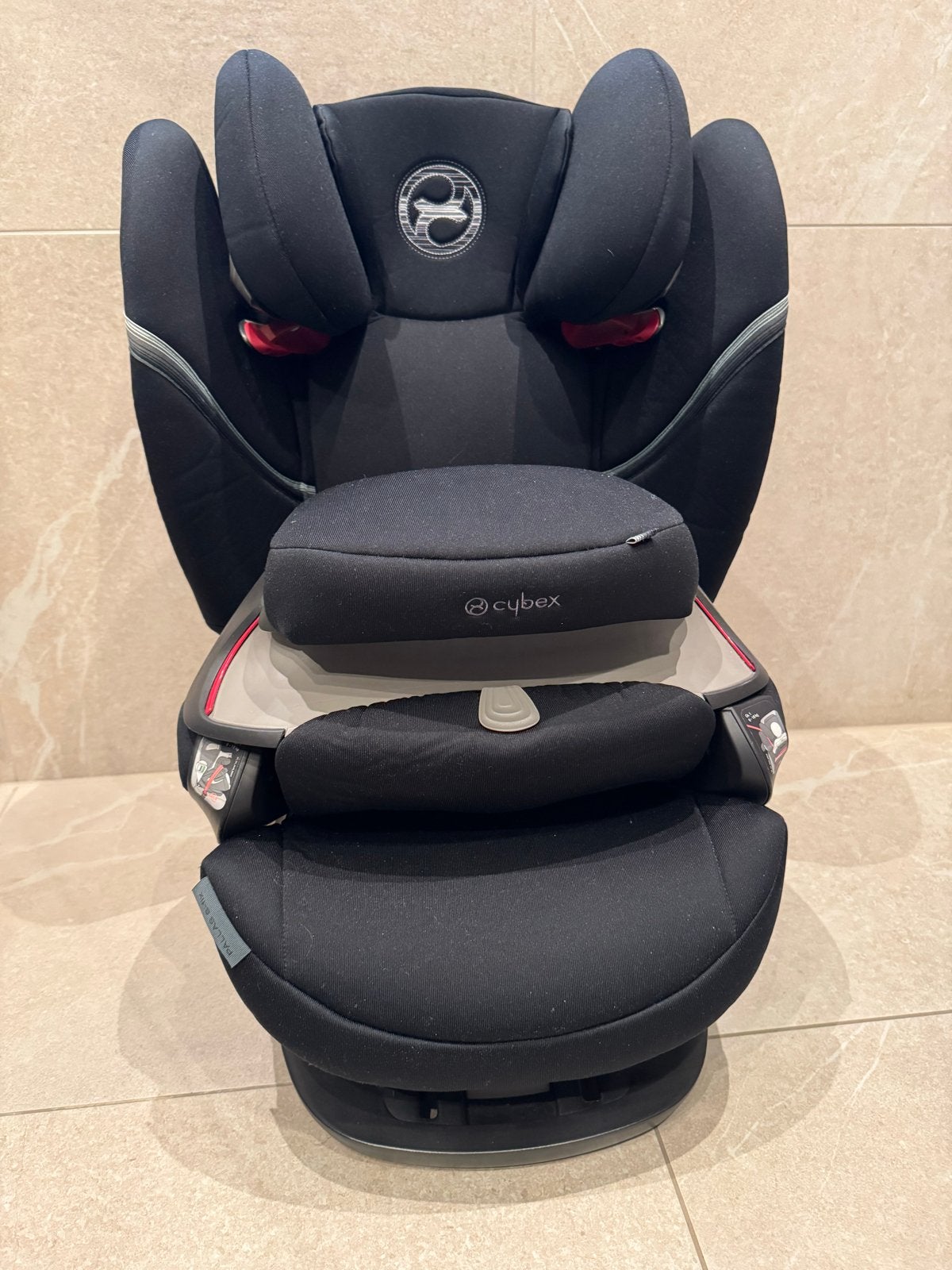 Cybex Pallas S-fix autostoel - Deep Black ZGAN - ook gordel!, Autogordel of Isofix, Afneembare rugleuning, Zo goed als nieuw, 9 t/m 36 kg