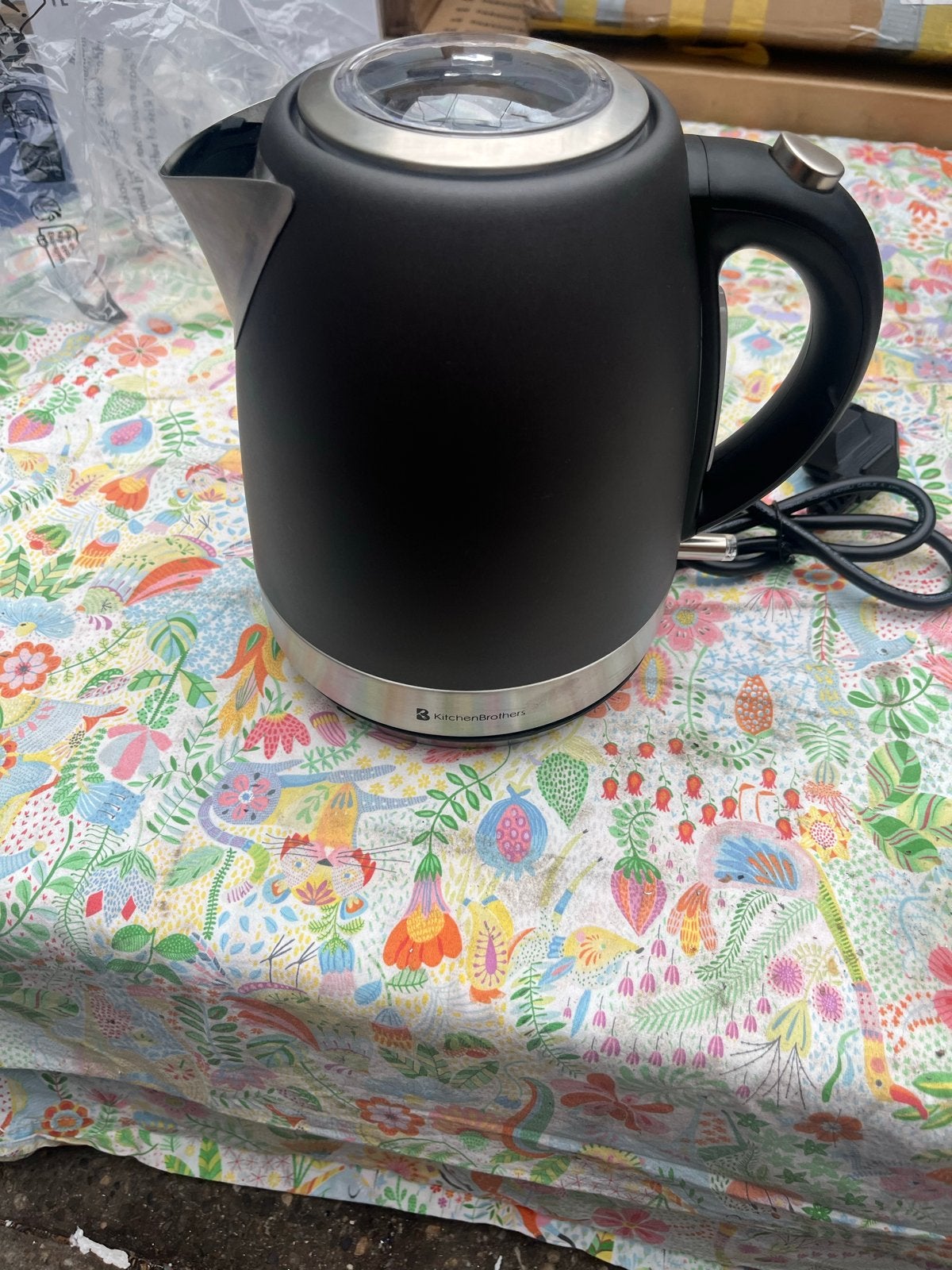 KitchenBrothers Waterkoker 1L - Titanium Grijs, Minder dan 1 liter, Ophalen, Nieuw