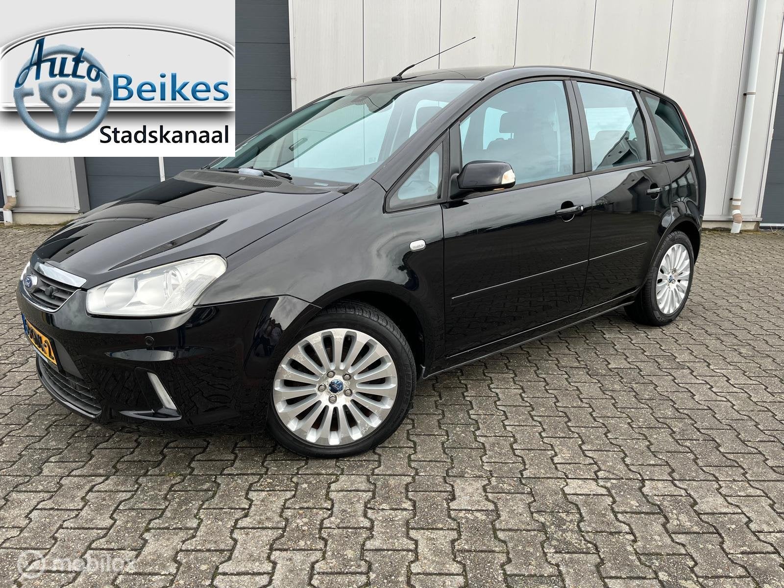 Ford C-Max 1.8-16V Titanium Flexifuel, hoge instap!, Voorwielaandrijving, Gebruikt, Zwart, 4 cilinders