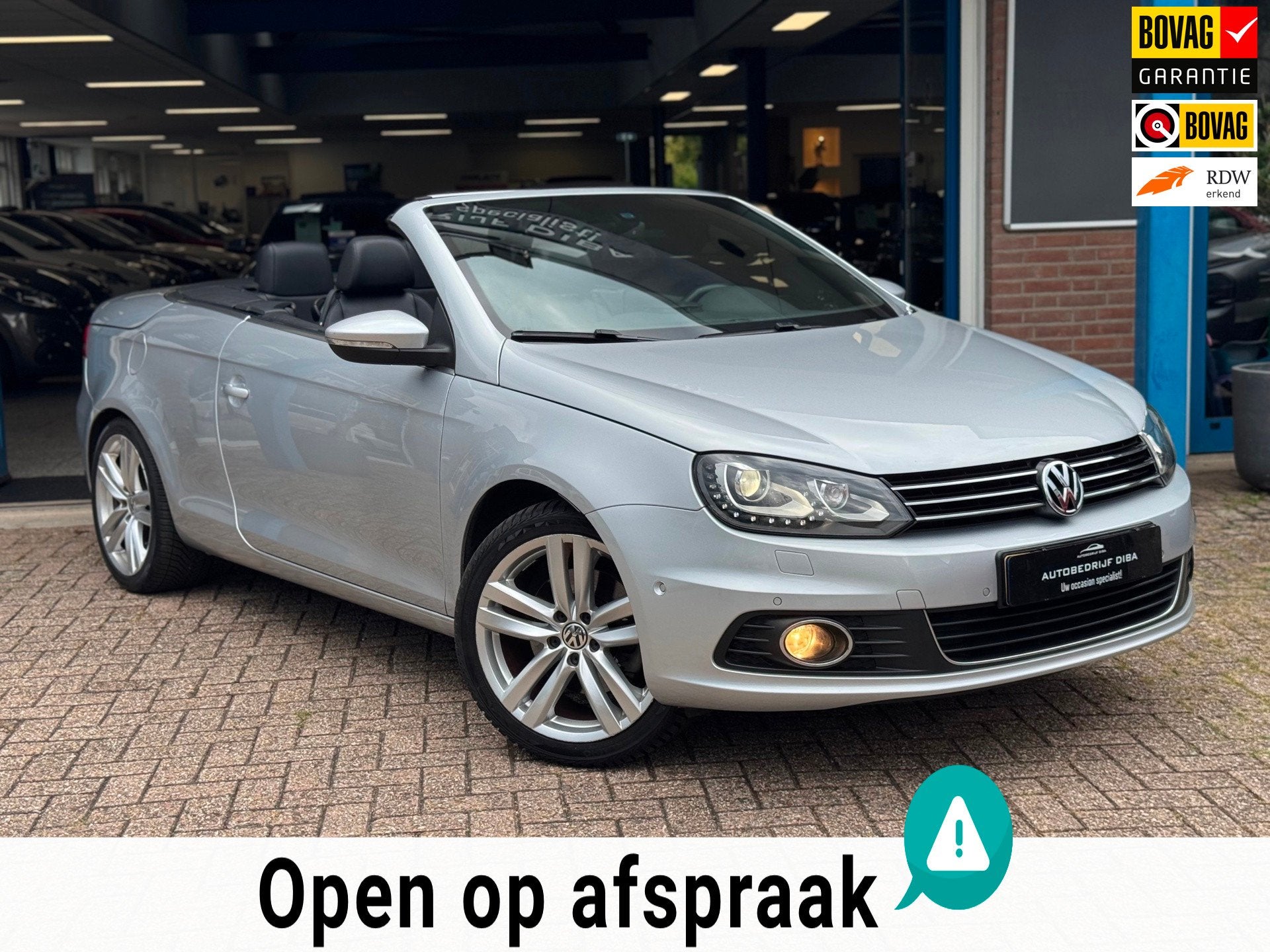 Volkswagen Eos 1.4 TSI Highline 2012 CABRIO NAVI CLIMA NAP!, Auto's, Voorwielaandrijving, Gebruikt, Zwart, 4 cilinders