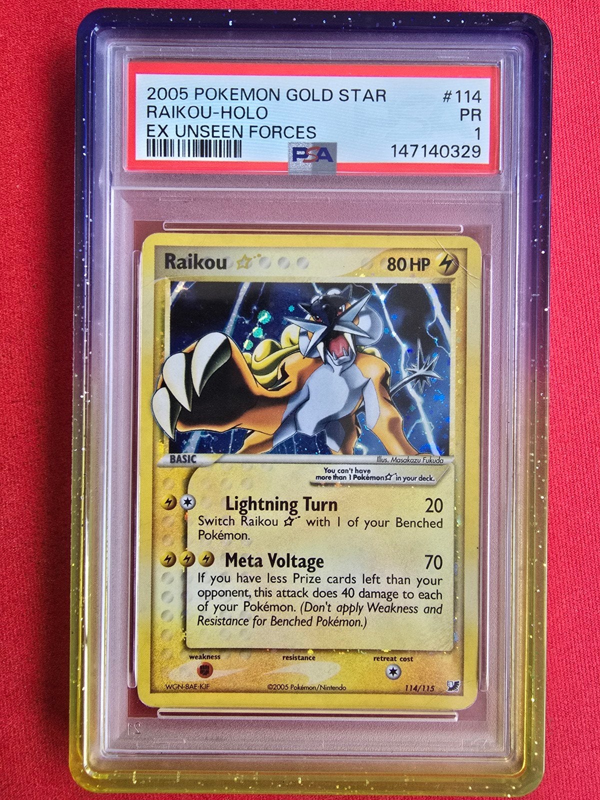 Raikou goldstar psa1, Ophalen