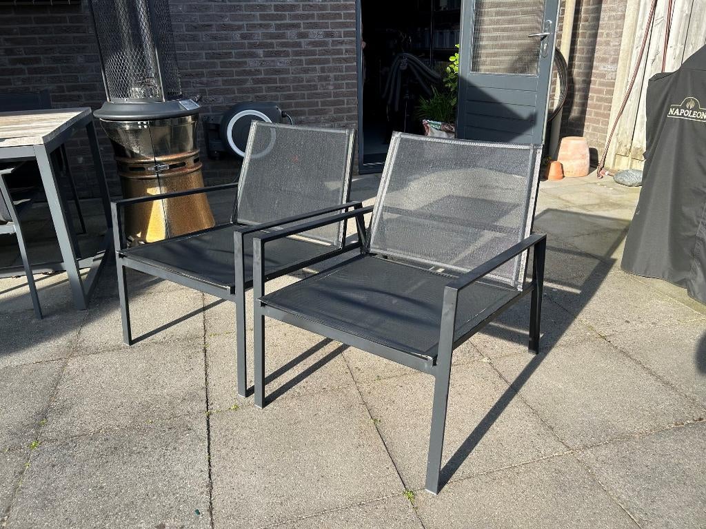 BOREK loungestoelen, Tuin en Terras, Ophalen, Gebruikt, Aluminium, Stapelbaar