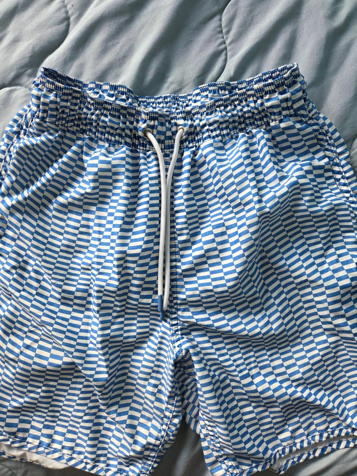 Blauwe en witte zwemshort met patroon 15, Blauw, Zwemshort, Maat 46 (S) of kleiner, C&A