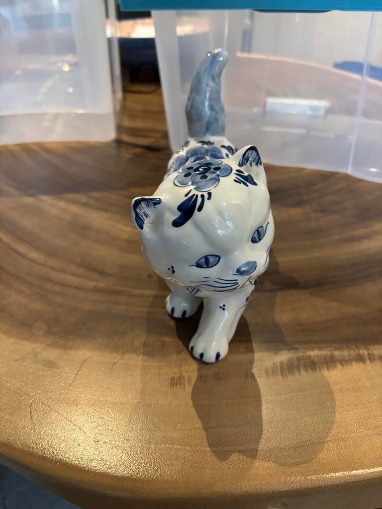 Delfts Blauw Katje - Handwerk Holland, Antiek en Kunst, Ophalen