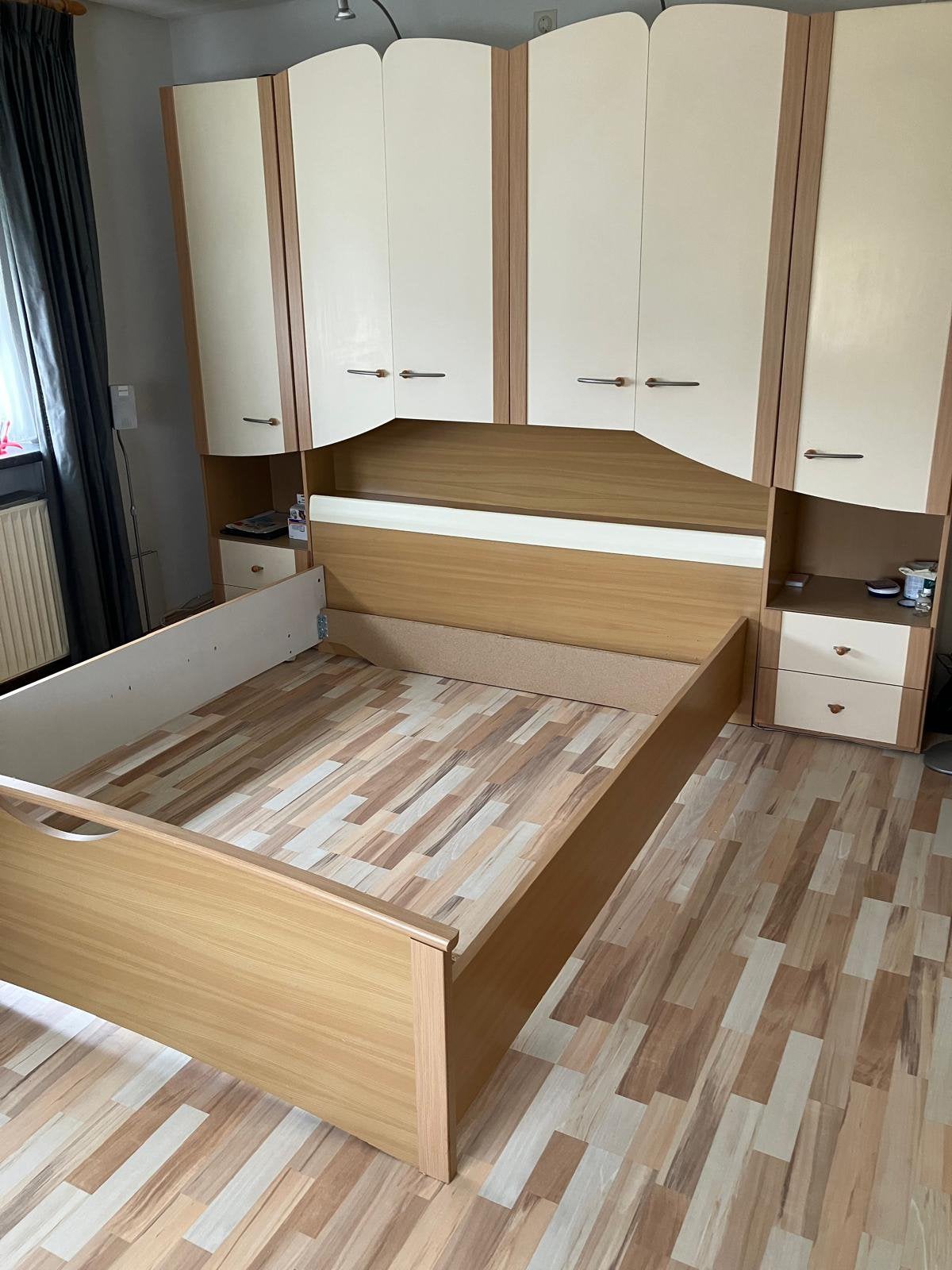 Bedombouw 160x200 met kastenwand izgs!, Ophalen, Zo goed als nieuw, Tweepersoons