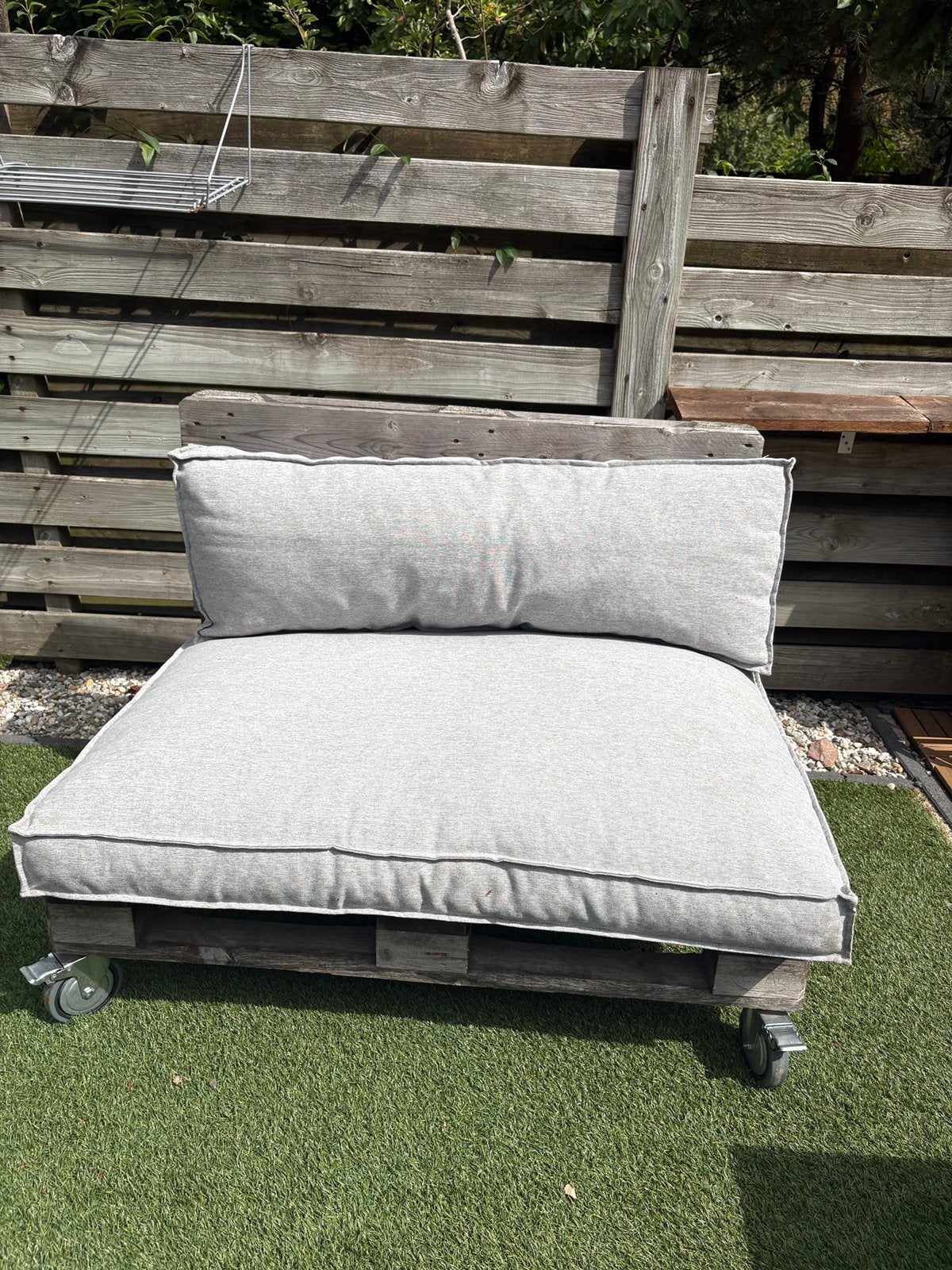 Palletbank inclusief kussens, Tuin en Terras, Ophalen, Zo goed als nieuw
