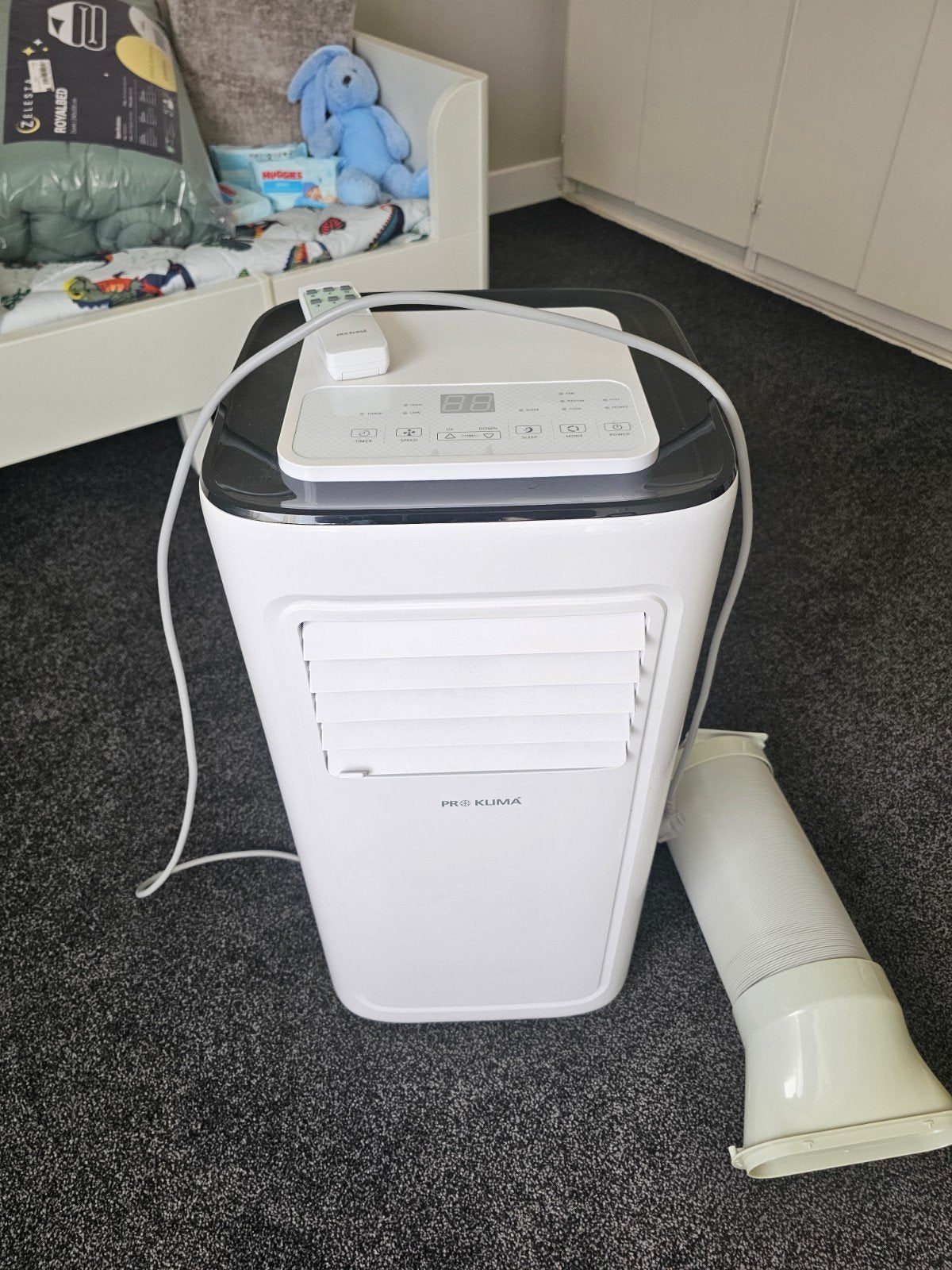 Pro Klima Mobiele Airco met Afstandsbediening, Witgoed en Apparatuur, Airco's, Ophalen, Timer, Minder dan 60 m³, 3 snelheden of meer