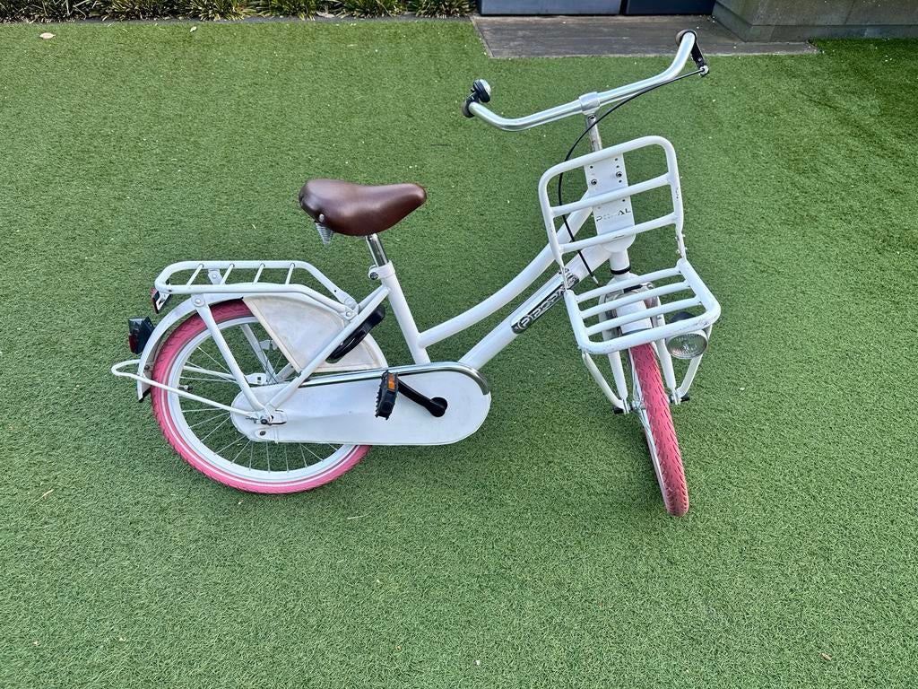 Witte popal kinderfiets, Ophalen, Gebruikt, Terugtraprem, 16 tot 20 inch