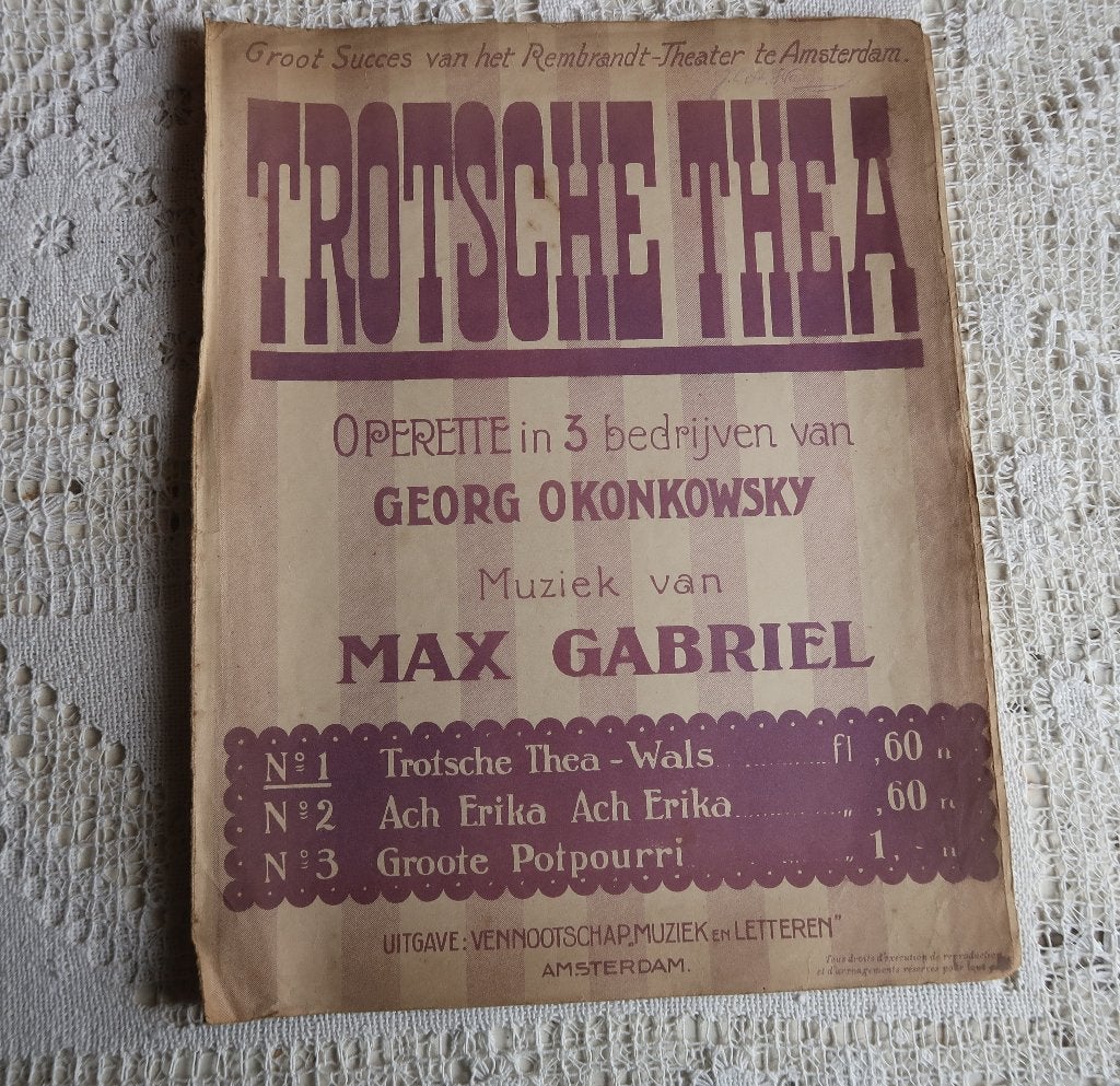Trotzsche Thea - Oude bladmuziek operette, Muziek en Instrumenten, Bladmuziek, Gebruikt, Artiest of Componist, Klassiek, Piano
