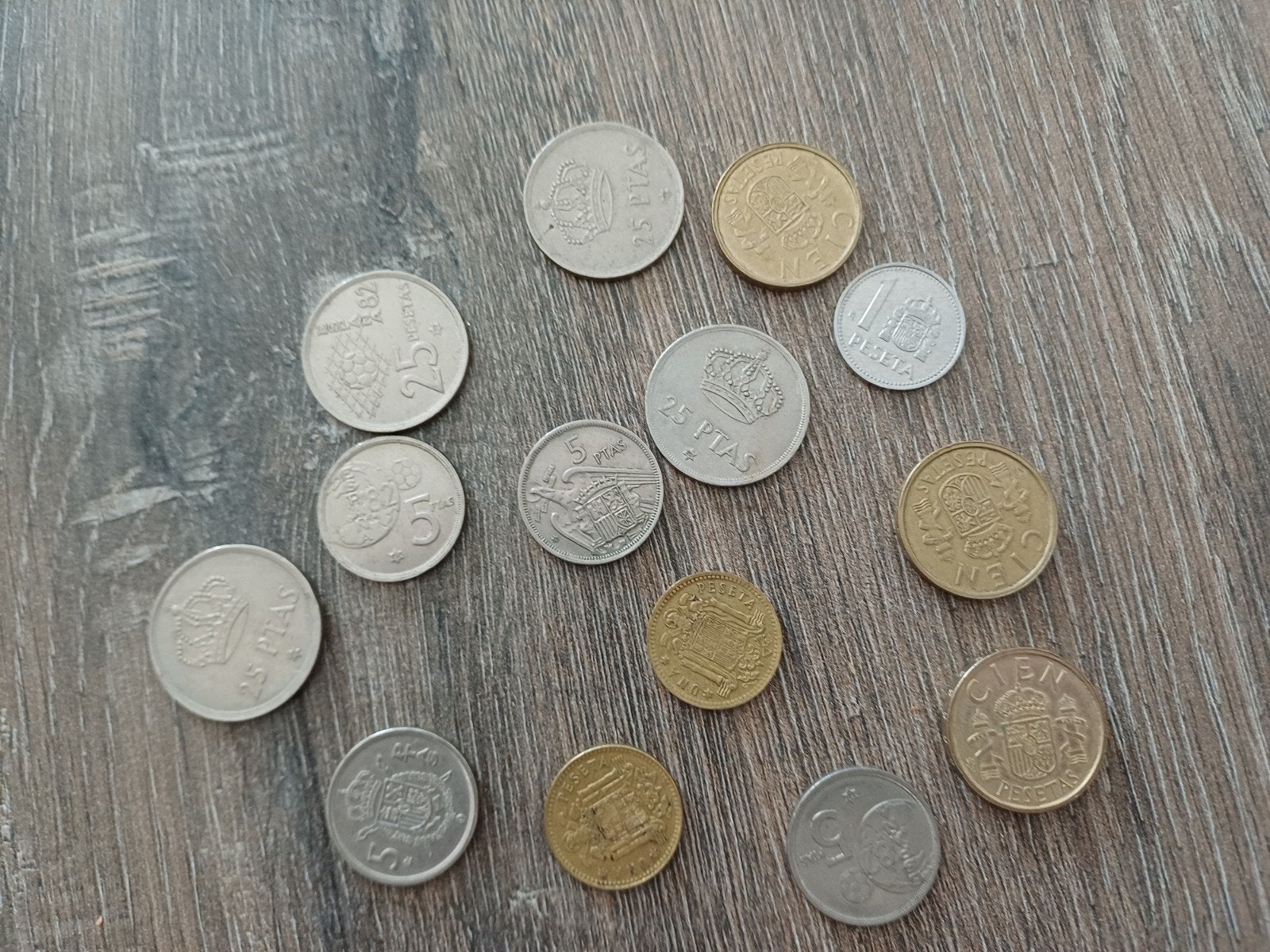 Enkele peseta munten, Postzegels en Munten, Munten en Bankbiljetten | Verzamelingen, Ophalen of Verzenden, Buitenland, Munten