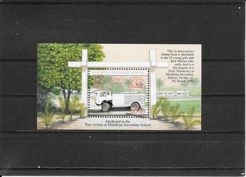 Tuvalu brandweerauto, Ophalen of Verzenden, Postfris