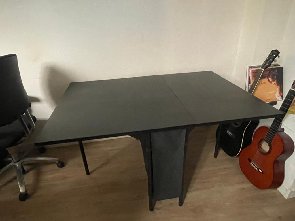 Uit- / inklapbare tafel + stoelen, Huis en Inrichting, Tafels | Eettafels, Ophalen, 100 tot 150 cm, 50 tot 100 cm, Zo goed als nieuw